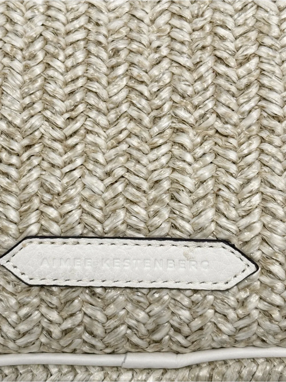 AIMEE KESTENBERG Berlin Leather Crossbody Bag In Straw W/vanilla